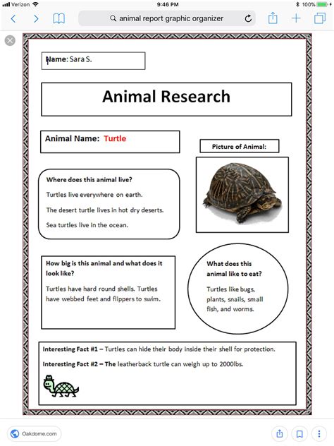Read 3Rd Grade Animal Research Paper Template 
