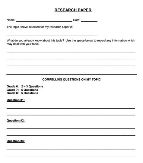Download 3Rd Grade Research Paper Outline Template 