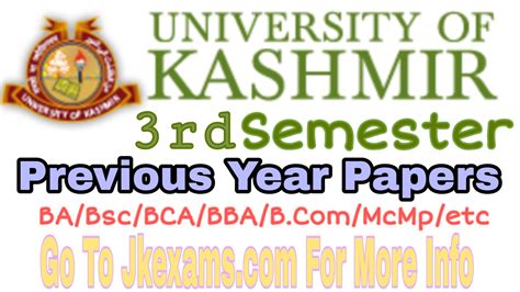 Read Online 3Rd Year Previous Papers Kashmir University 