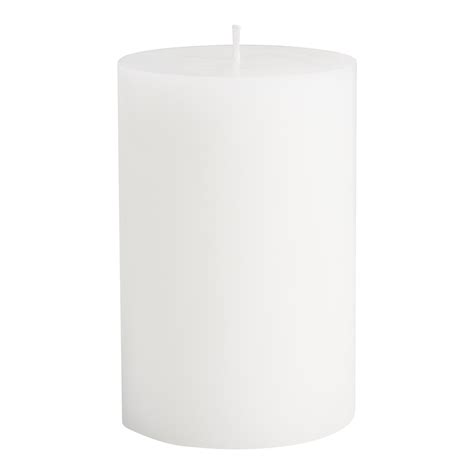 4" x 6" White Unscented Pillar Candle World Market