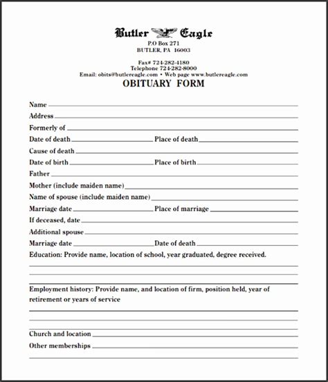 4+ Editable Obituary Template SampleTemplatess SampleTemplatess