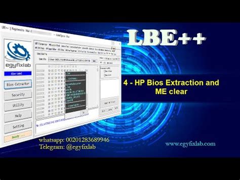 4 - LBE++ HP Bios Extraction and ME clear - YouTube