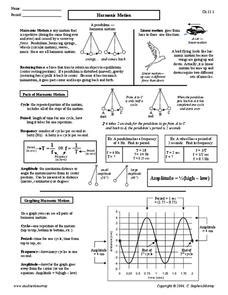 4 1 Simple Harmonic Motion Worksheet Pdf Oscillation Harmonic Motion Worksheet - Harmonic Motion Worksheet