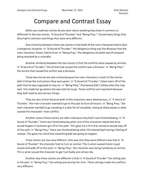 4 2 Comparison And Contrast Essays Humanities Libretexts Comparing And Contrasting Genres - Comparing And Contrasting Genres