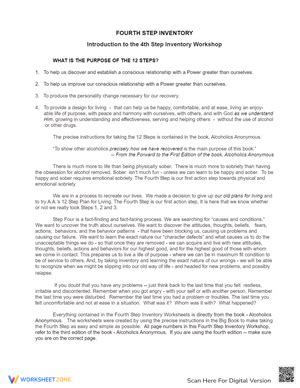 4 4th Step Instructions and Notes Worksheets Library