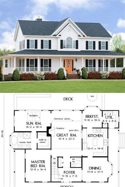 4 Bedroom Farmhouse Plans, Floor Plans & Designs