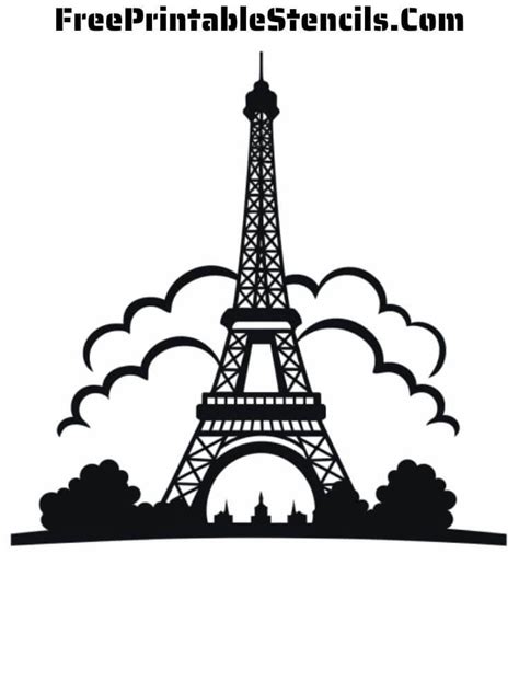 4 Best Images of Paris Gift Box Template Printable Free Printable Eiffel Tower Silhouette