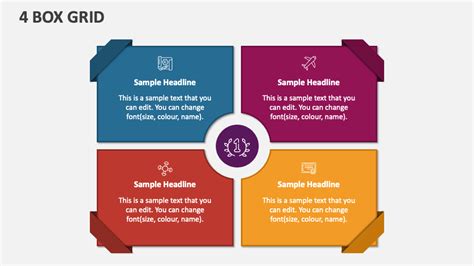 4 Box Grid PowerPoint Template