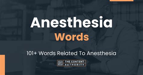 4 Dental Anesthesia Words Starting With L - Related Words