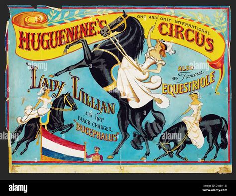 4 Early-1900s CIRCUS PROMO PHOTOGRAPHS, HORSE THEME