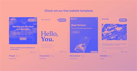 4 Fresh And Free Webflow Templates For October 2018 Webflow Blog