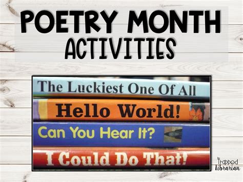 4 Fun Poetry Month Activities for the School Library