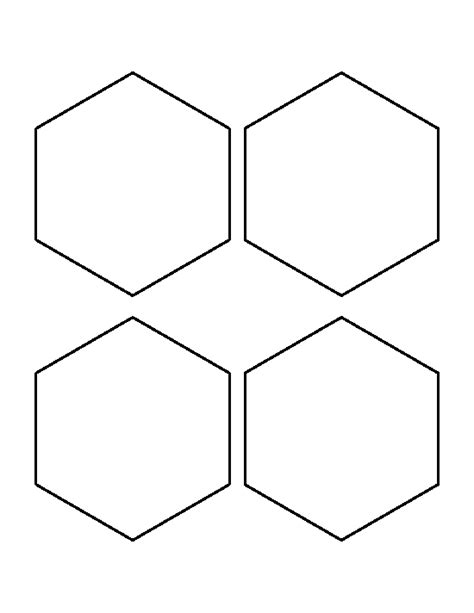 4 Inch Hexagon Template