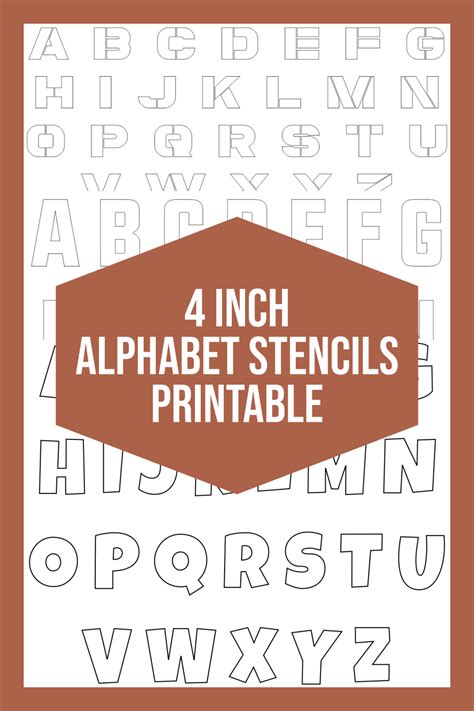 4 Inch Letter Stencils Printable