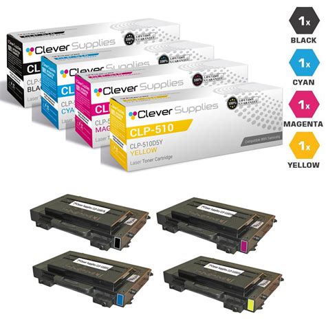 4 InkOwl COLOR Toner Refill Kit for SAMSUNG CLP-510 CLP-510N