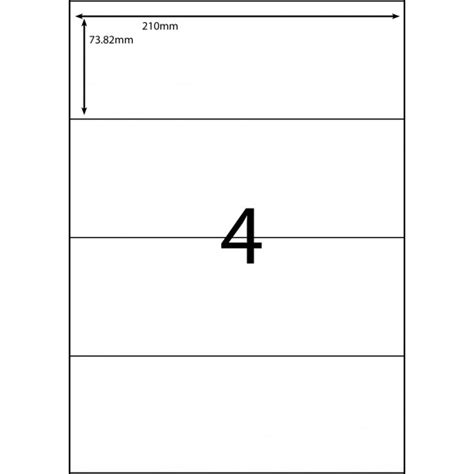 4 Labels Per Page Template