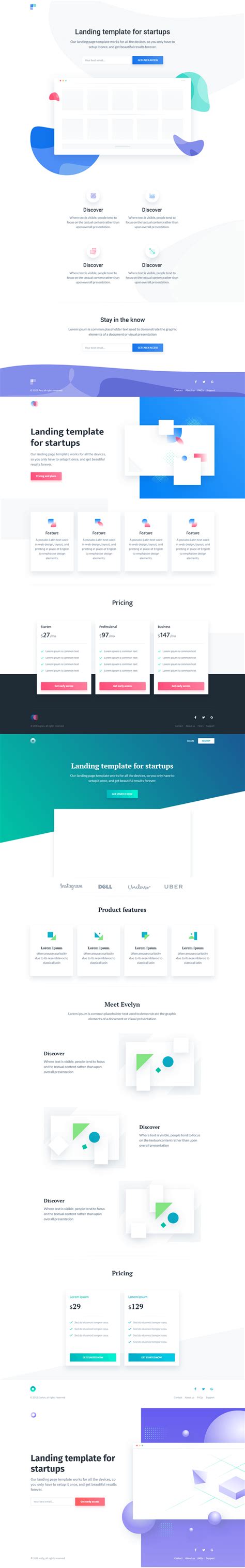 4 Landing Page Templates For Startups (HTML, CSS) LaptrinhX