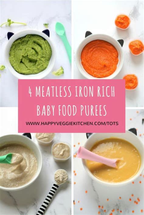 4 Meatless Iron Rich Baby Food Puree Recipes