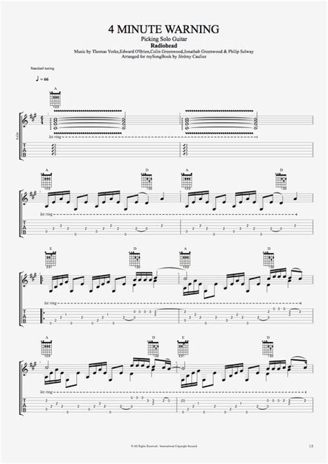 4 Minute Warning Chords - Ultimate Guitar