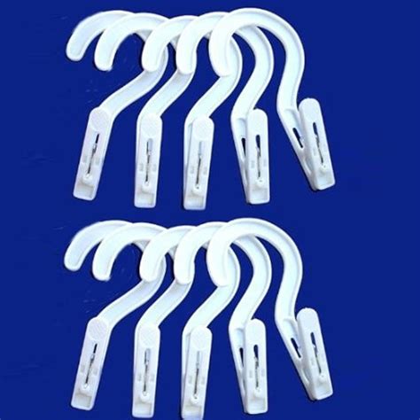 4 Pcs S Hooks Plastic Hangers with Buckle for Hanging Clothes