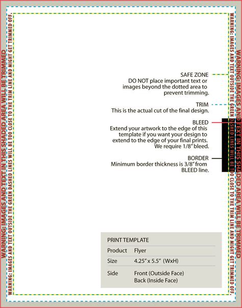 4 Per Page Flyer Template Word Database