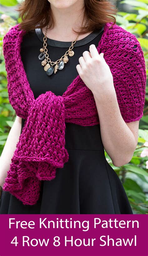 4 Row Repeat Shawl Knitting Patterns - In the Loop Knitting