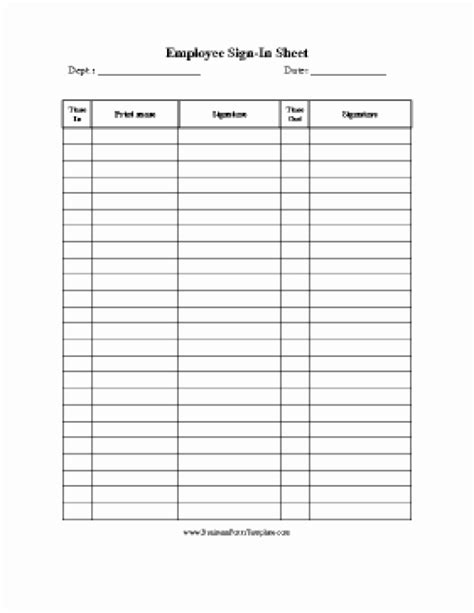 4 Sign In Sheet Templates Excel xlts