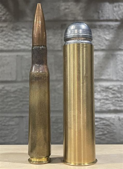 The actual diameter of 4 bore projectile is 1.053″ or 26.7mm. In the image below, two 4 bore cartridges are compared to .17 HMR, .17 Hornet and .22 Hornet. The humongous .950 JDJ rifle is made by SSK Industries. One shown in the video is the serial number 1 of very few such rifles ever made. The creator of both the rifle and the cartridge …. 