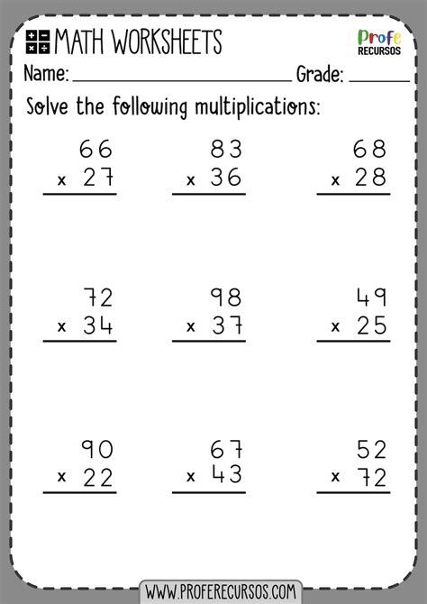 4 Digit By 2 Digit Multiplication With Grid Multiplication 4 Digit By 2 Digit - Multiplication 4 Digit By 2 Digit