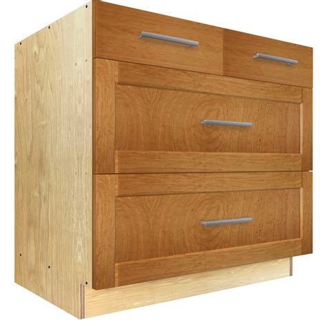 4 drawer base with split top drawer