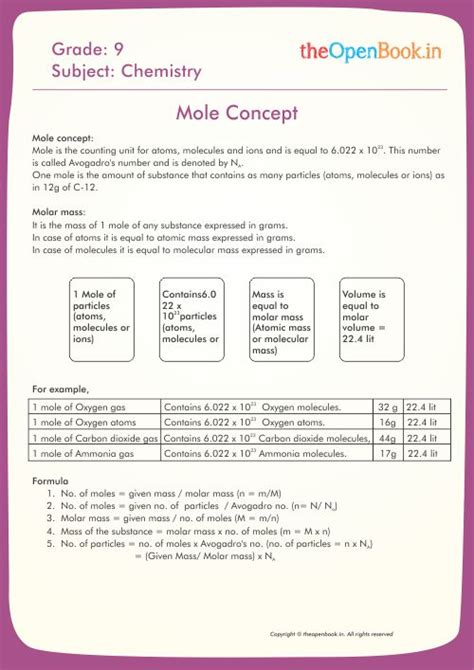 4 E The Mole Concept Exercises Chemistry Libretexts The Mole Worksheet Chemistry Answers - The Mole Worksheet Chemistry Answers