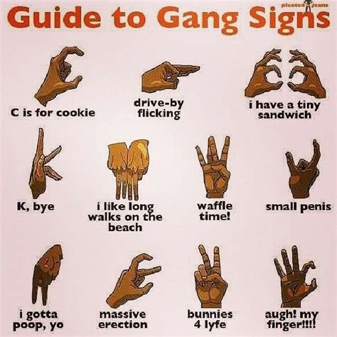 4 finger gang sign meaning. A gang sign or symbol is a method used by gang members to make themselves known to rivals or allies. Traditionally speaking, these signs have manifested themselves in the form of gang-related tattoos, attire, graffiti, and even hand signs. Although most signs are relatively standard amongst some of the larger groups, there are still some that ... 