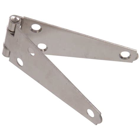 4 in. Stainless Steel Heavy Strap Hinge (5-Pack) - The Home Depot