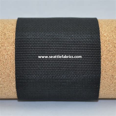 4 inch webbing.  Below is a Description: Polypropylene webbing is a soft, flexible...