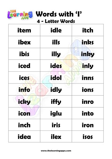 4 Letter Words Starting With I Wordgenerator Org Four Letter Words With I - Four Letter Words With I