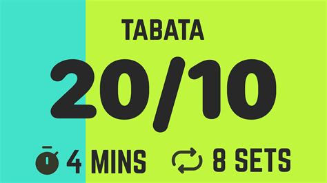 4 minute tabata timer.  Fast setup with clear audio beeps.  Customizable...