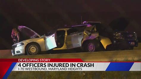 4 officers injured in Maryland Heights crash