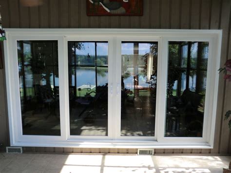 4 panel sliding glass door. The most common sliding glass door height is 82 or 96 inches, ranging between 6-foot-10-inches and 8 feet tall. There is more variation on the width of the doors based on the type of door you opt to install: 2-panel sliding glass door widths: 60 inches, 72 inches and 96 inches; 3-panel sliding glass door widths: 108 inches and 144 inches 