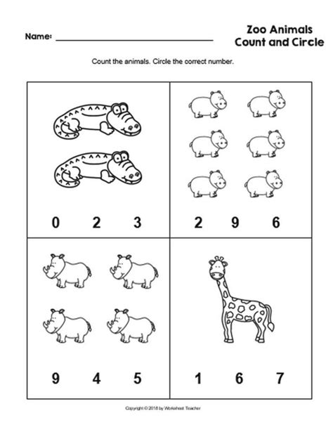 4 Printable Zoo Counting Activities For Preschoolers Homeschool Math Zoo - Math Zoo