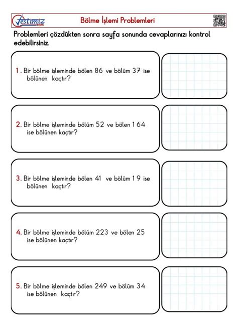 4 Sınıf Bölme Problemleri