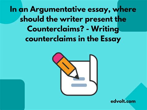 4 Steps To Writing Counterclaims In Middle School Writing A Counterclaim - Writing A Counterclaim