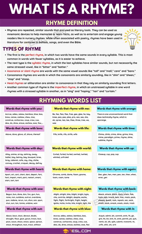 4 Types Of Rhyming Words In English With Rhyming Word Of Like - Rhyming Word Of Like
