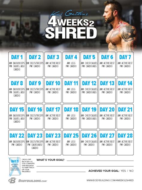 4 weeks to shred