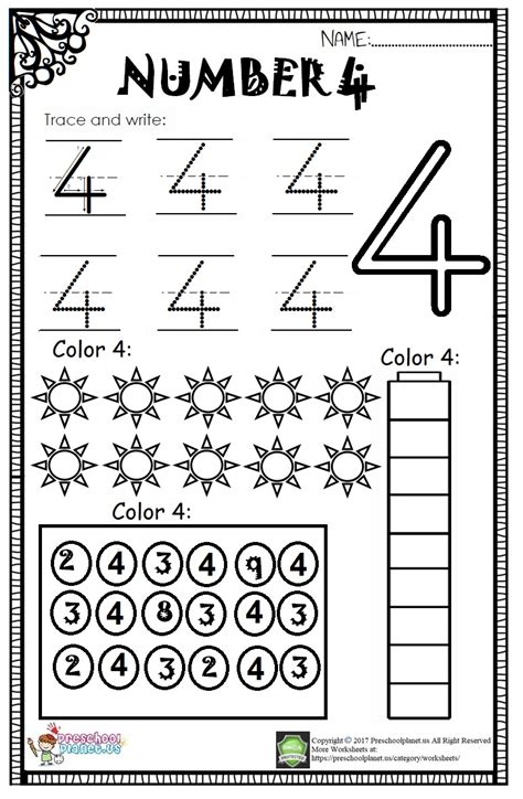 4 Worksheet Kindergarten   Number 4 Worksheets Along With 25 Best Kindergarten - 4 Worksheet Kindergarten