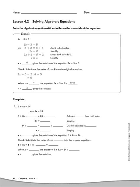 Download 4 2 Reteach Holt Algebra 1 Answers 