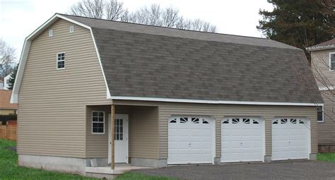 4-Car Gambrel Garages Single-Story MaxiBarn 4-Car …