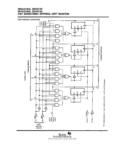 Download 4 Bit Bidirectional Universal Shift Registers Ti 