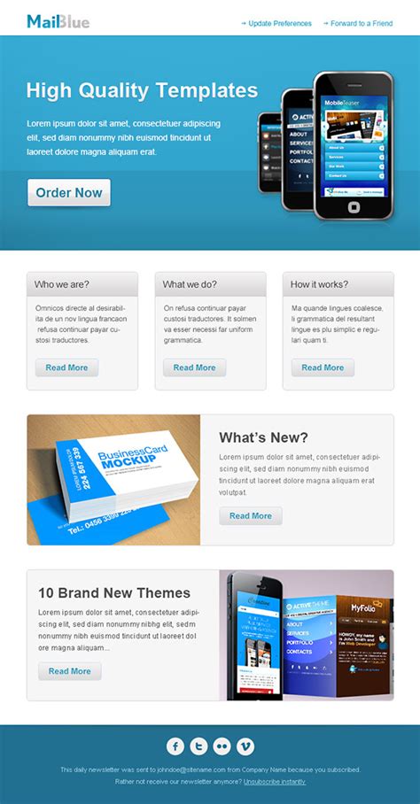 40+ Best Email Newsletter Templates HTML PSD Free Download Free