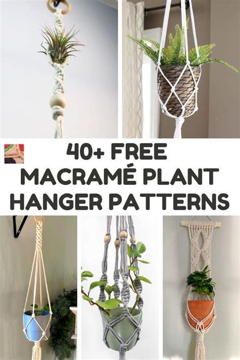 40+ Free Macramé Plant Hanger Patterns and Tutorials - raincitystudios.com