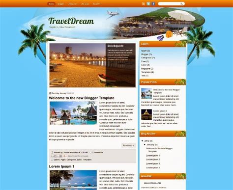 40+ Free Travel Blogger Templates Webprecis